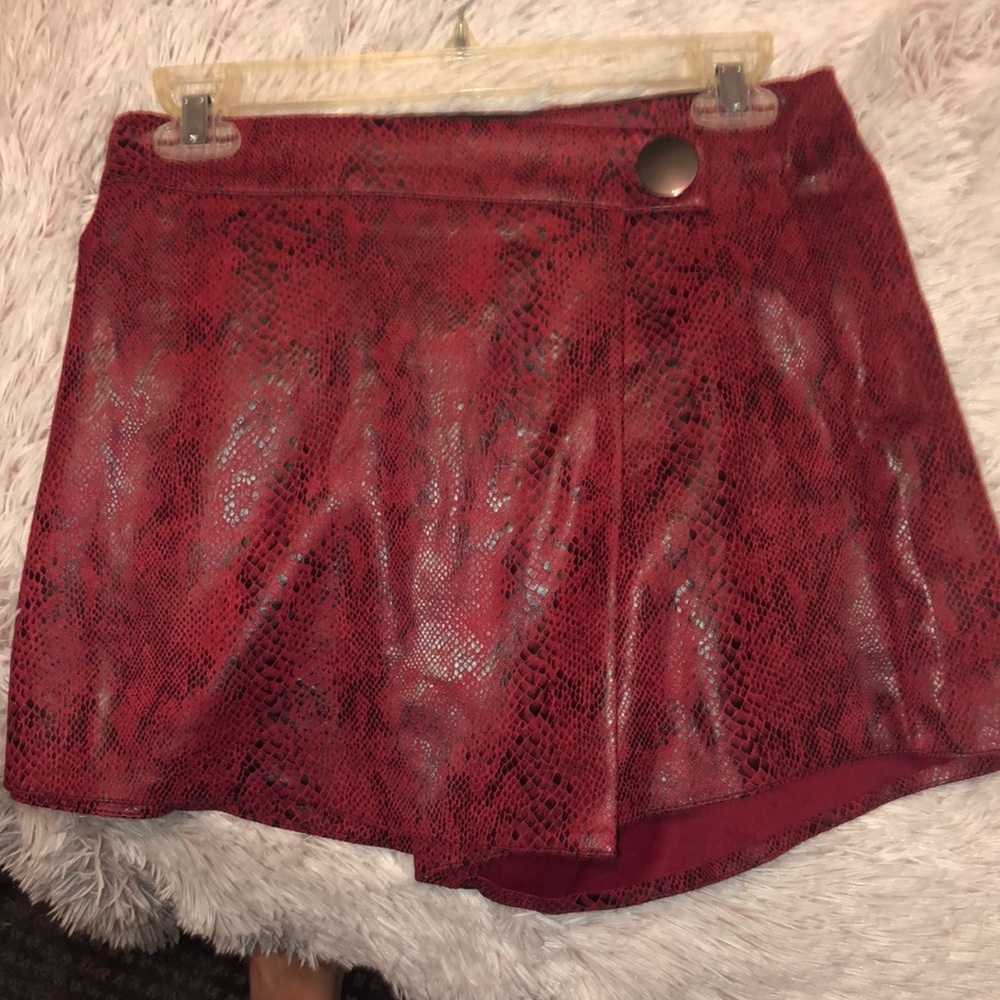 Snake printed leathered skorts!!